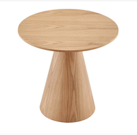 Table basse ronde en bois de chêne massif de style nordique moderne pour salon, mobilier de maison pour événements de mariage