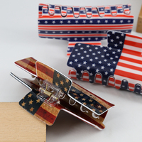 Pince à cheveux carrée solide de 10 cm en PVC avec drapeau du Jour de l'Indépendance pour femmes et filles, accessoire capillaire pour fêtes, vacances et coiffures quotidiennes