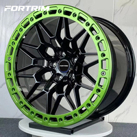 Jantes forgées monobloc FORTRIM 17X10 18X9 19X9.5/10 vertes, rouges et noires, à concavité profonde et à blocage de jante pour BMW M2 M3 M4 M6 5X112 5X120