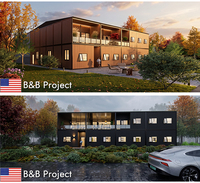 Dortoir en conteneur à assemblage rapide avec conception modulaire en kit pour bureau de chantier et logement des travailleurs