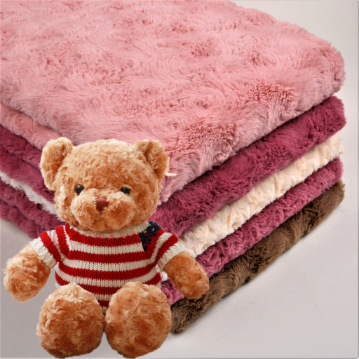 Трикотажная Розовая Круглая меховая ткань, искусственный мех, плюшевая ткань для медведя, игрушек, одеяло для собаки