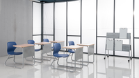Chaise d'étude interactive pliante confortable d'étudiant d'école d'utilisation de conférence avec l'accoudoir d'écriture