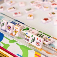 Jeu de Mahjong Américain Personnalisé CXSL Modèle DZ 160 Tuiles en Acrylique Écologiques Luxe Élégant Table de Mahjong Graphique Jeu Familial