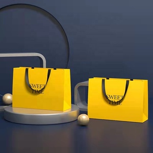 Sac en papier kraft écologique, recyclable, portable, imprimé avec logo, prix avantageux, pour shopping, cadeaux, plats à emporter, emballage de détail - Product Image 5