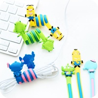 Organizador de Cables Creativo y Lindo, Enrollador de Cables de Silicona para Auriculares, Hebilla Enrolladora Portátil de Color Personalizado, Protección USB Personalizada
