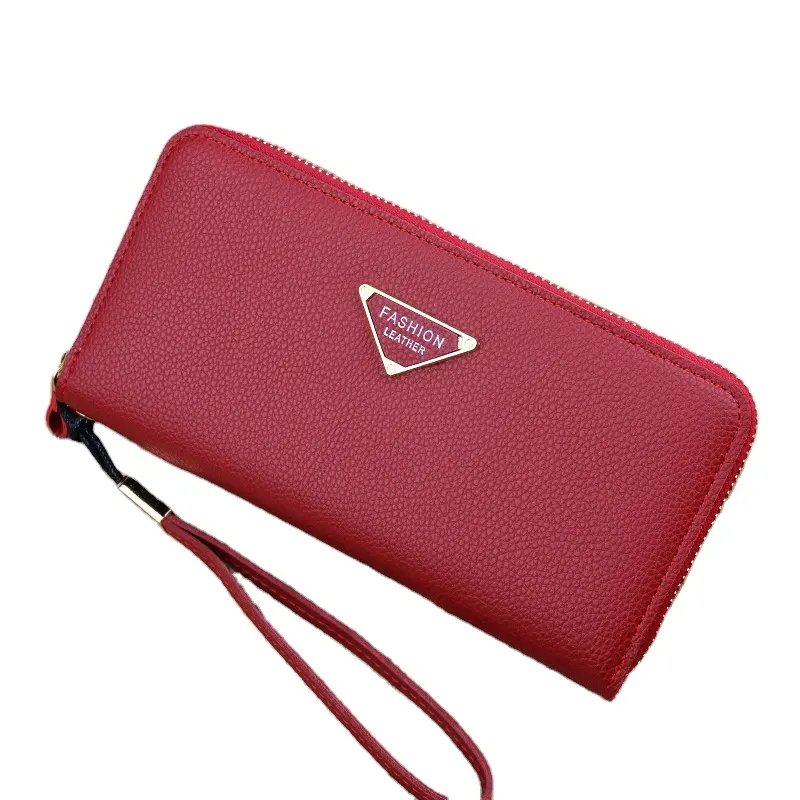 2023 China Supplier Latest Design Brand Luxury Pu Leather Women Long Wallet