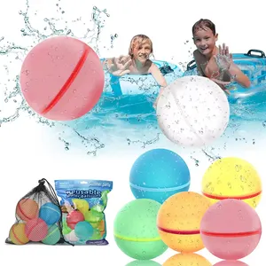 Wholesale 6 Pack Summer Water Game Auto Fill Self Fulling Water Polo Refillable Reusable Water Bomb Balloons For Children