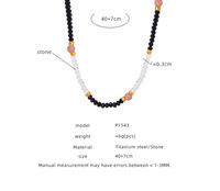 Collier de perles fait main en pierre naturelle facettée, style vintage rétro, bijoux géométriques dorés de luxe léger pour femmes, vente en gros