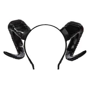 Dark Halloween Party Succubus Corne du <span class=keywords><strong>diable</strong></span> Corne de chèvre Chapeaux Bandeau de cheveux Cosplay Accessoires de cheveux Bande de cheveux en corne - Product Image 5