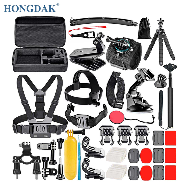 HONGDAK 50 in 1 Go Pro Accessories Set for GoPros Hero 13 12 11 10 9 8 7 6 5 4 Kit for Insta360 OSMO Yi Action Camera