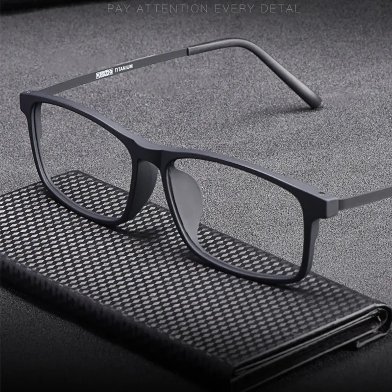 2023 saf titanyum gözlük çerçeve erkekler kadınlar Ultra hafif rahat gözlük çerçeveleri miyopi okuma optik reçete gözlük