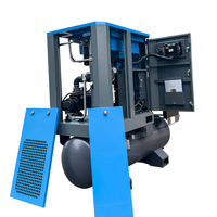 Compresseur d'air rotatif à vis électrique industriel 200-500 L, lubrifié, refroidi par air, avec sécheur d'air intégré