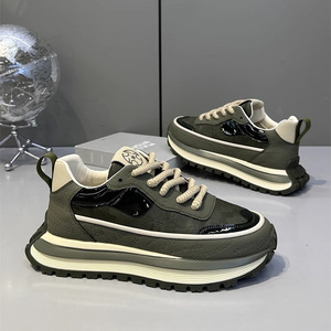 Nouvelles baskets épaisses à lacets tendance pour hommes, plateforme épaisse, hauteur accrue, chaussures de course décontractées respirantes de luxe, conçues par des designers - Product Image 3
