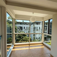 Ventana Corredera de Aluminio con Rotura de Puente Térmico, Doble Acristalamiento, Insonorizada, para Balcón, Villa o Proyecto Residencial