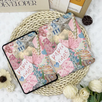 YX Sarung Pelindung Kindle Scribe 2024/E-reader Paperwhite 6 Inci, Bahan Kulit PU Custom Print dengan TPU Transparan, Dilengkapi Tali Pegangan