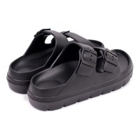 Sandales compensées personnalisées avec logo, style coréen tendance, à bout ouvert, double boucle, semelle épaisse en mousse EVA antidérapante