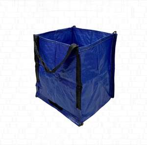 Sac de rangement robuste en plastique, sac de transport en polypropylène tissé, sac de déménagement réutilisable, design autoportant, capacité de 500 livres, simple - Product Image 1