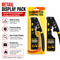 Pince à sertir multifonctionnelle portable en acier pour câbles réseau 6P 8P Cat5e Cat6 Cat7 RJ45, connecteurs modulaires électriques chromés