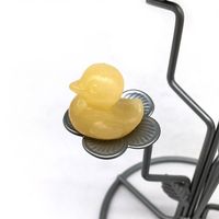 Venta al por Mayor de Patos de Cristal Natural Tallados, Patos de Calcita Naranja, Patos de Fluorita, Mini Animales de Cristal para Decoración y Regalo