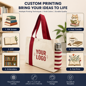 Bolsas de Lona Personalizadas ONE PIECE para Pequeños Negocios, Librerías, Bolsas de Compras Reutilizables para Bibliotecas, Tiendas de Regalos, Logotipo Personalizado - Product Image 3