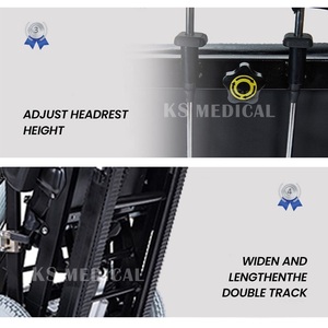 Fauteuil roulant électrique pliable KSM-302P pour la montée d'escaliers, avec moteur puissant, pour personnes handicapées atteintes de paralysie des membres arrière - Product Image 6