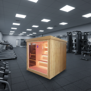 Sauna da Giardino Quadrata con Veranda, in Legno di Cedro Rosso <span class=keywords><strong>e</strong></span> Pino Bianco, Dotata di Stufa, Vendita all'Ingrosso - Product Image 6