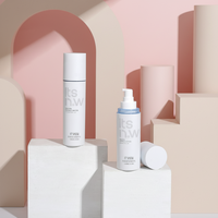Emballage cosmétique écologique en gros, flacon pompe vide 80 ml en plastique ABS blanc mat pour lotion visage, poudre libre et masque facial, personnalisable