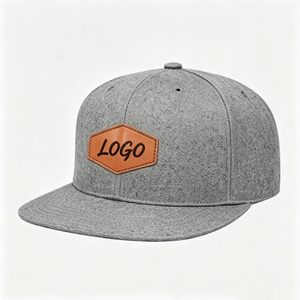 Casquettes Snapback en Cuir Personnalisées en Gros, Casquettes de Baseball Hip Hop à Visière Plate, Vierge, Faible MOQ, Logo Personnalisé, Vietnam - Product Image 1