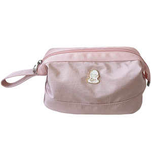 Bolsa de nailon impermeable para artículos de tocador, bolsa de almacenamiento de cosméticos con asa suave, color azul oxígeno, gran capacidad, para uso doméstico - Product Image 5