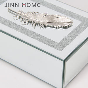 <span class=keywords><strong>Portagioie</strong></span> in vetro di lusso con coperchio decorativo con diamanti frantumati scatola portaoggetti a specchio <span class=keywords><strong>per</strong></span> Organizer <span class=keywords><strong>per</strong></span> gioielli regalo <span class=keywords><strong>per</strong></span> ragazze - Product Image 5