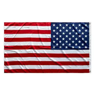 All'ingrosso tessuto in poliestere 3x5 Ft bandiera nazionale degli stati uniti 6x10 stampa personalizzata USA bandiera del paese americano