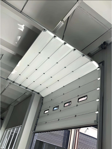 Portes industrielles sectionnelles verticales isolées en acier galvanisé à enroulement extérieur pour quai <span class=keywords><strong>de</strong></span> chargement d'atelier - Product Image 3