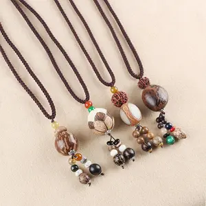 PUSHI jewelry necklaces china direct ethnic long costume travel sweater Women Ethnic Necklace Bohemian Jewelry