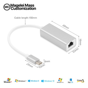 ฮับแปลงพอร์ต Type C 4 in 1 คุณภาพพรีเมียมจากโรงงาน OEM รองรับอีเธอร์เน็ตความเร็วสูง 100Mbps และ USB 2.0 USB 3.0 สำหรับแล็ปท็อป โทรศัพท์ และเดสก์ท็อป - Product Image 5