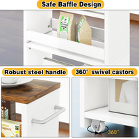 Chariot de rangement mince chariot organisateur roulant pour petits espaces chariot à linge à 4 niveaux avec poignée chariot utilitaire coulissant pour la cuisine