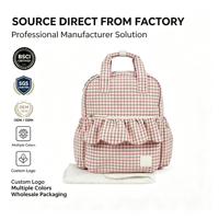 Sacs à langer et sacs d'accessoires pour poussette multi-usages à grande capacité, à carreaux personnalisés, pour femmes, sacs à dos pour mamans, imperméables