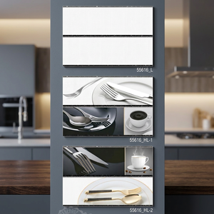Carreaux muraux en céramique numérique design 300x450mm, finition brillante, imprimé brique, pour murs intérieurs de cuisine - Product Image 4