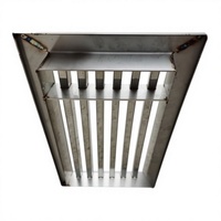 Diffuseur de ventilation décoratif industriel moderne carré en acier inoxydable pour entrepôt et atelier