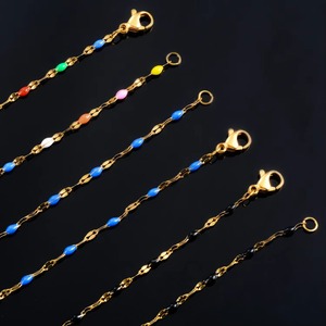 Cadena de Eslabones con Cuentas de Acero Inoxidable de 2.5mm, Color Dorado, Joyería de Moda, Longitud Personalizable de 14-30 Pulgadas - Product Image 2