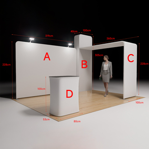 <span class=keywords><strong>Stand</strong></span> d'exposition léger en tissu tendu pour salons professionnels - Vente en gros - Product Image 2