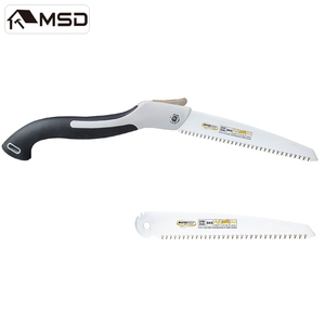 Scie à main portable pour l'élagage des jardins, lame pliante en acier SK5, qualité industrielle, outil de survie multifonction, 9 TPI, 210 mm, poignée en caoutchouc - Product Image 2