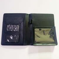 Carpeta de documentos manual de coche A4 de cuero Pu negro personalizado regalo de propietario automático con bolsillo para tarjeta