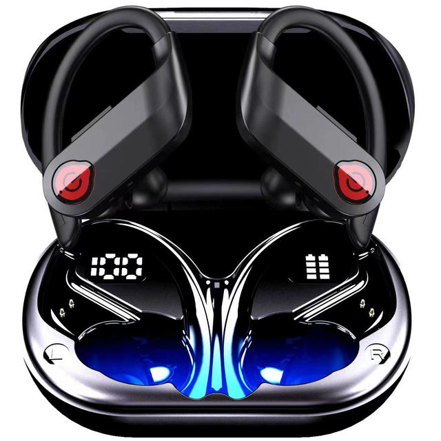 YYK-Q63-5 True Wireless Sports Earphones IPX7 Waterproof 30ms Game Delay Active Noise Cancelling In-Ear Earbuds Digital Display