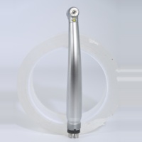 Turbine dentaire haute vitesse à LED, 4 trous, C1, 3 points de pulvérisation, bouton poussoir, argent, autoclavable, fournie par l'usine