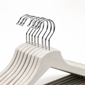 Cintres <span class=keywords><strong>pour</strong></span> vêtements en paille de blé écologique avec logo personnalisé et <span class=keywords><strong>barre</strong></span> antidérapante – Vente en gros - Product Image 2