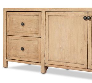 <span class=keywords><strong>Console</strong></span> moderne de luxe en bois <span class=keywords><strong>massif</strong></span> avec quincaillerie en cuivre vieilli, étagère réglable, fermeture magnétique et tiroirs à queue de pie - Product Image 3