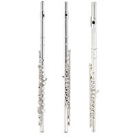 Silver Plated 16 Closed Hole C Tone Flute Cupronickel Body for Beginner Student School Band