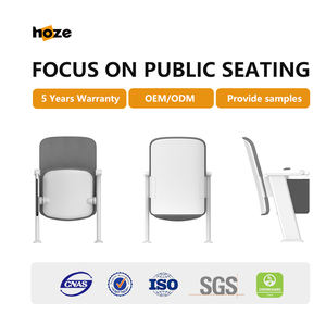 เก้าอี้หอประชุมโรงเรียนดีไซน์ทันสมัย พร้อมกระดานเขียน ผลิตจากโรงงานโดยตรง หุ้มด้วยพลาสติก PP ที่นั่งสำหรับห้องเรียน ห้องบรรยาย ใช้ในโรงละคร เฟอร์นิเจอร์เหล็ก - Product Image 6