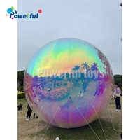 Boules irisées populaires boules de miroir ballon géant gonflable argent boule colorée grand globe de miroir gonflable