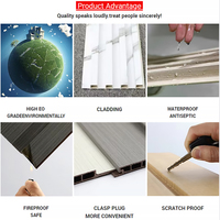 Panneaux de papier peint modernes en WPC imperméables et isolants thermiques avec adhésif pour chambre à coucher, salle de bain, salon, usage commercial et domestique